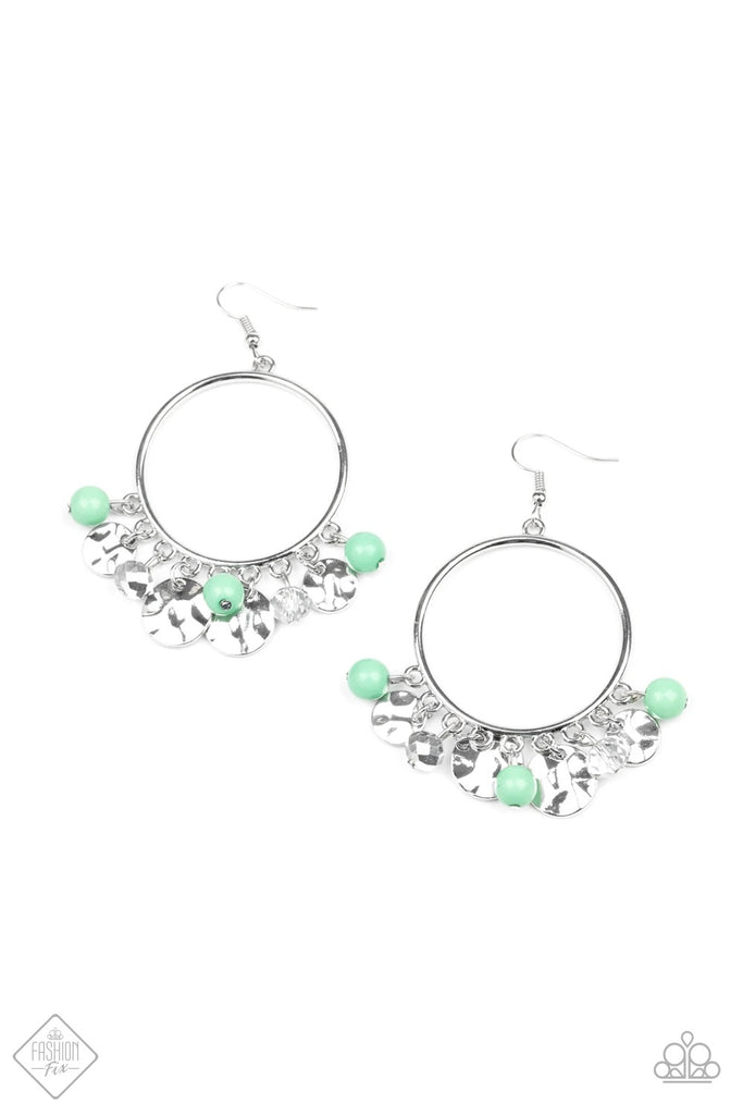 Chroma Chimes - Green Earring-Paparazzi - The Sassy Sparkle