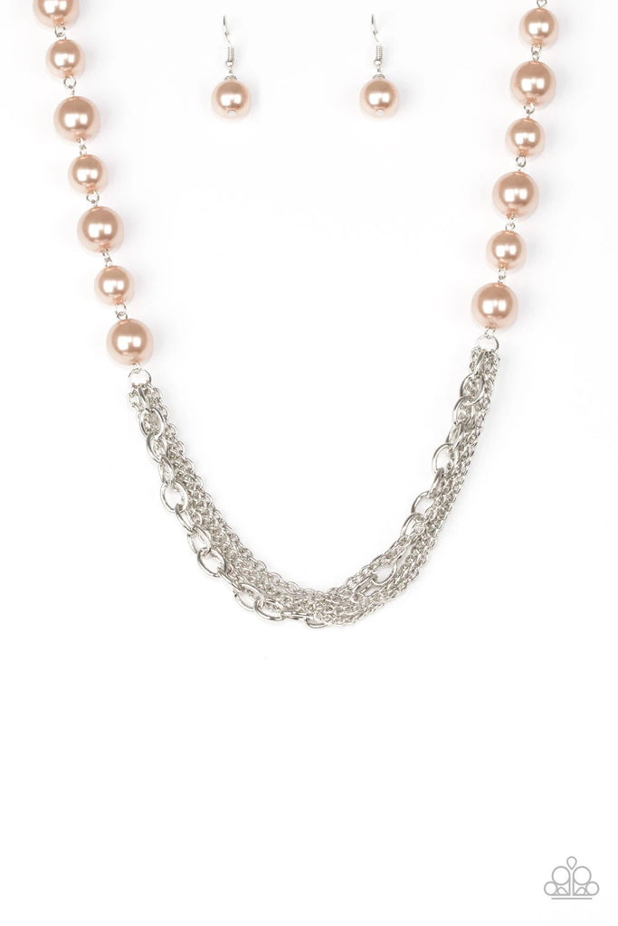 Runaway Bridesmaid - Brown Pearls Necklace-Paparazzi - The Sassy Sparkle