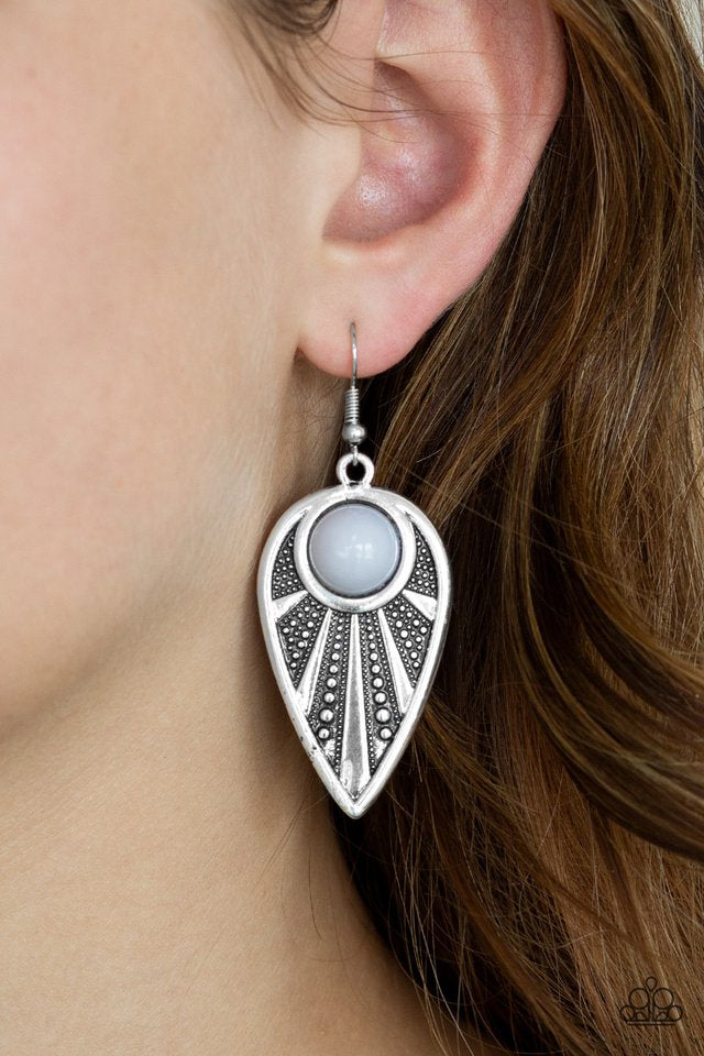 Take A WALKABOUT - Silver Earring-Paparazzi