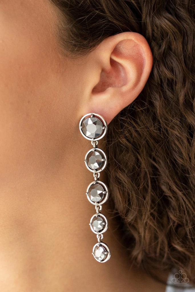 Dripping’ In Starlight - Silver Post Earring-Paparazzi