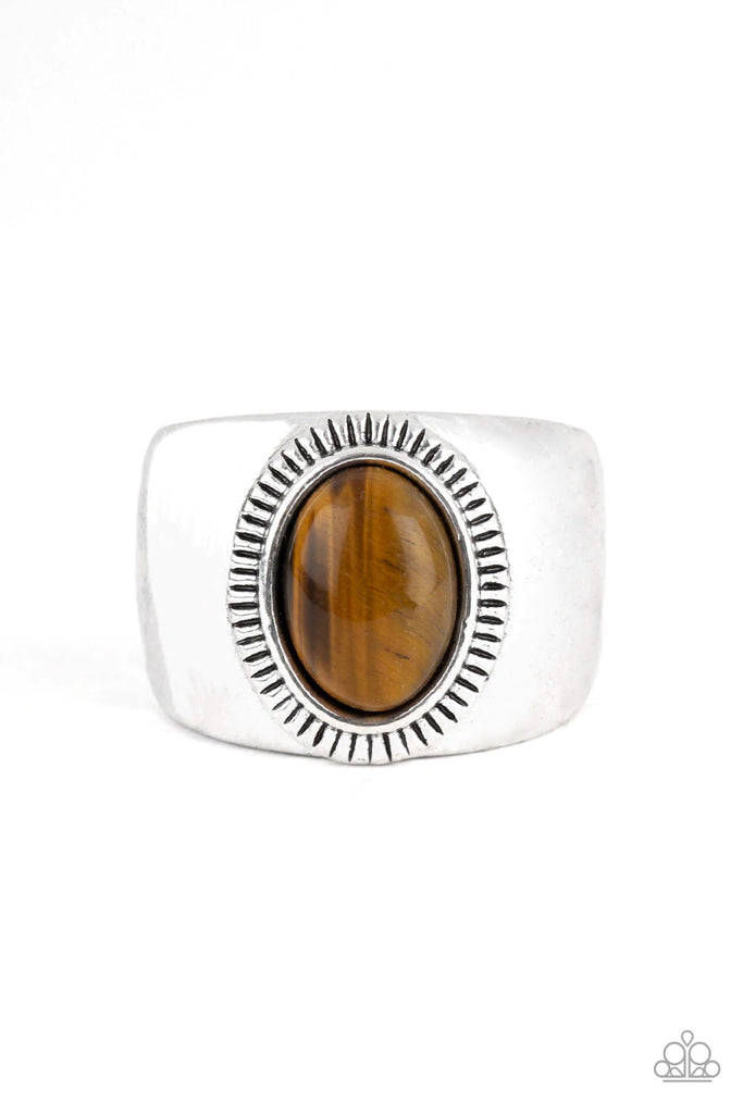 The Prospector - Brown Urban Ring-Paparazzi