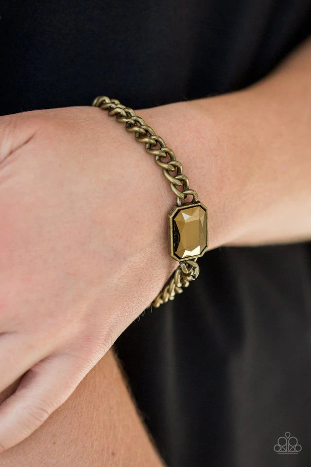 Command and CONQUEROR - Brass Bracelet-Paparazzi