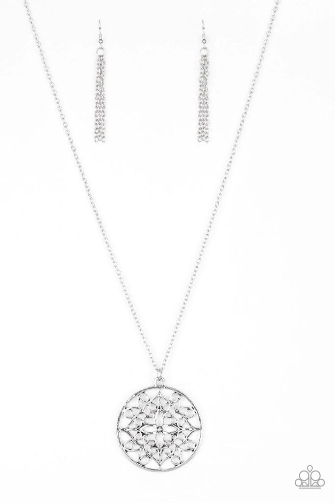 Mandala Melody - Silver Necklace-Paparazzi