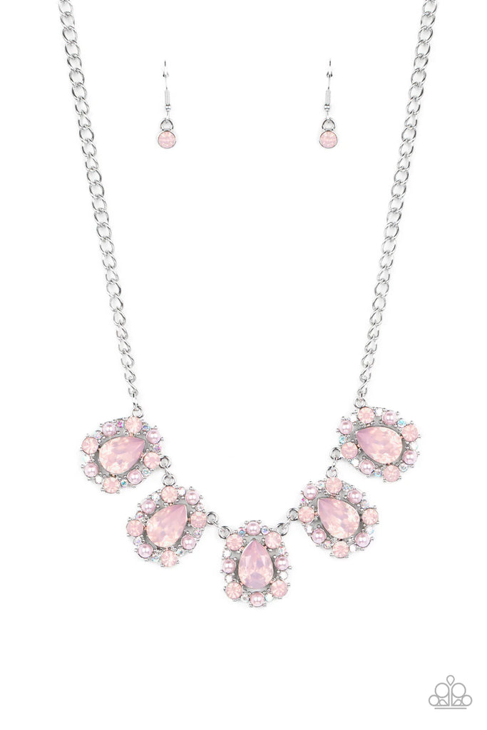 Pearly Pond - Pink Necklace-Paparazzi - The Sassy Sparkle