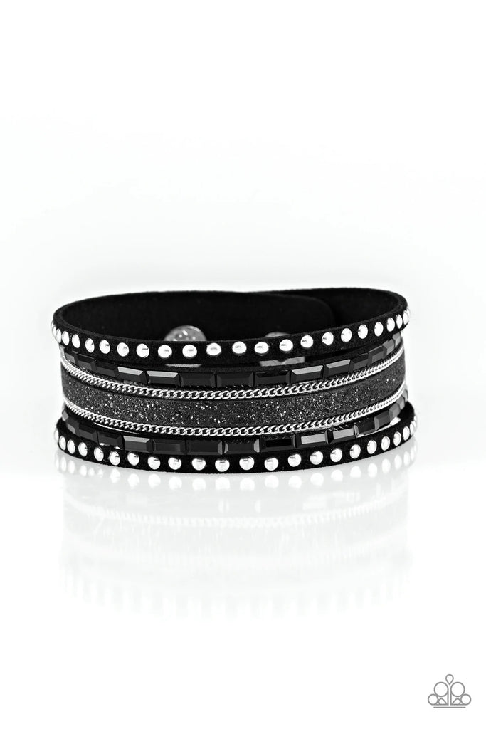 Seize The Sass - Black Bracelet-Paparazzi - The Sassy Sparkle