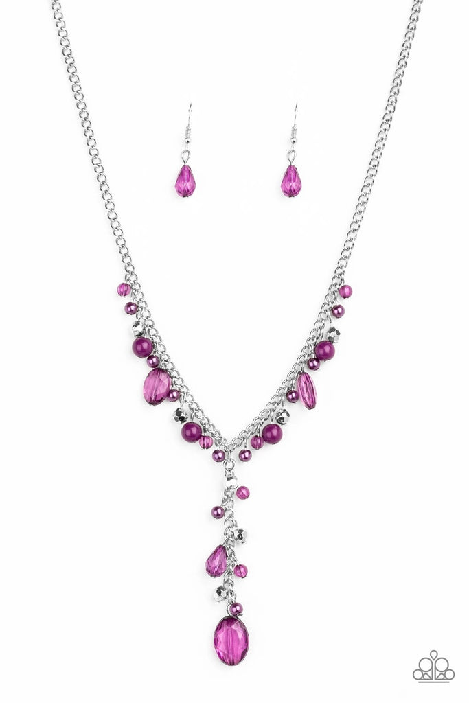 Crystal Couture - Purple Necklace-Paparazzi - The Sassy Sparkle