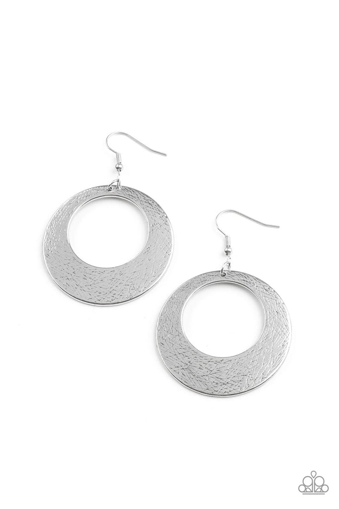 Outer Plains - Silver Earring-Paparazzi - The Sassy Sparkle