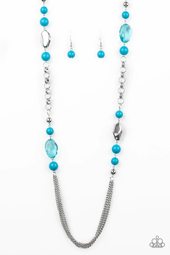 Marina Majesty - Blue Necklace-Paparazzi - The Sassy Sparkle