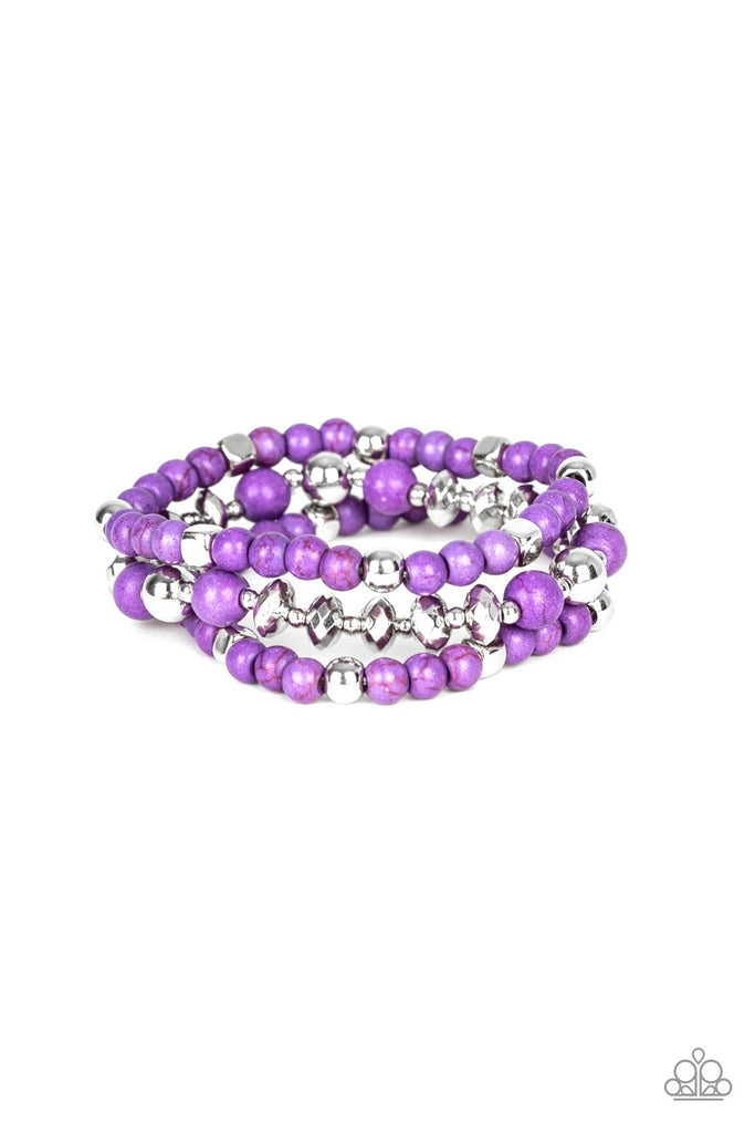 Mountain Artist - Purple Stone Bracelet-Paparazzi - The Sassy Sparkle