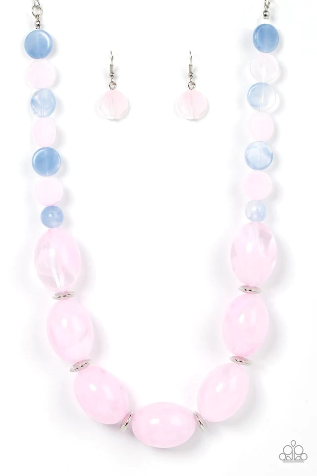 Belle of the Beach - Pink Necklace-Paparazzi