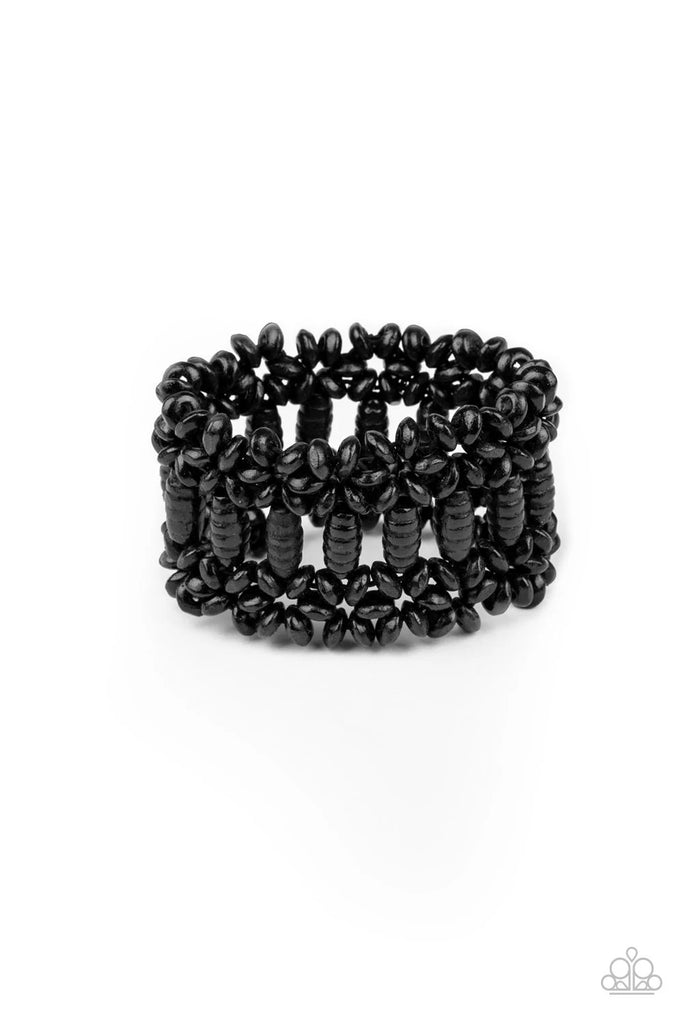 Fiji Flavor - Black Wood Bracelet-Paparazzi