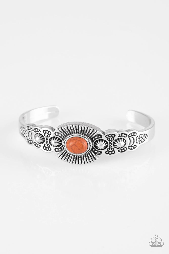 Wide Open Mesas - Orange Stone Bracelet-Paparazzi - The Sassy Sparkle
