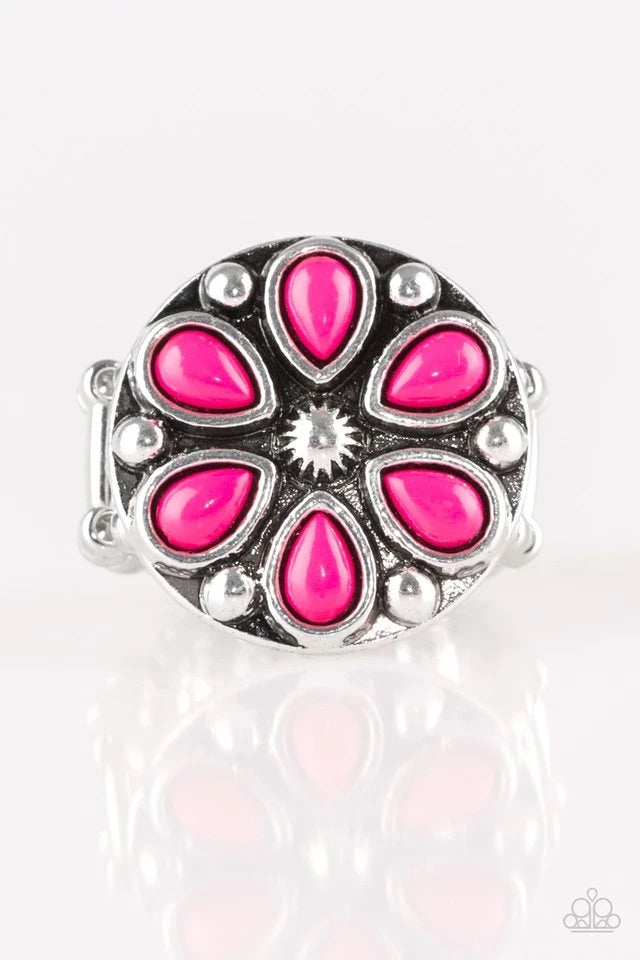 Color Me Calla Lily - Pink Ring-Paparazzi - The Sassy Sparkle