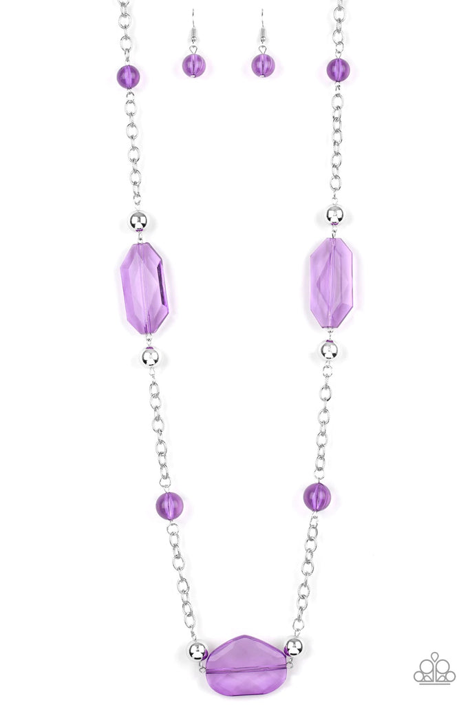 Crystal Charm - Purple Necklace-Paparazzi