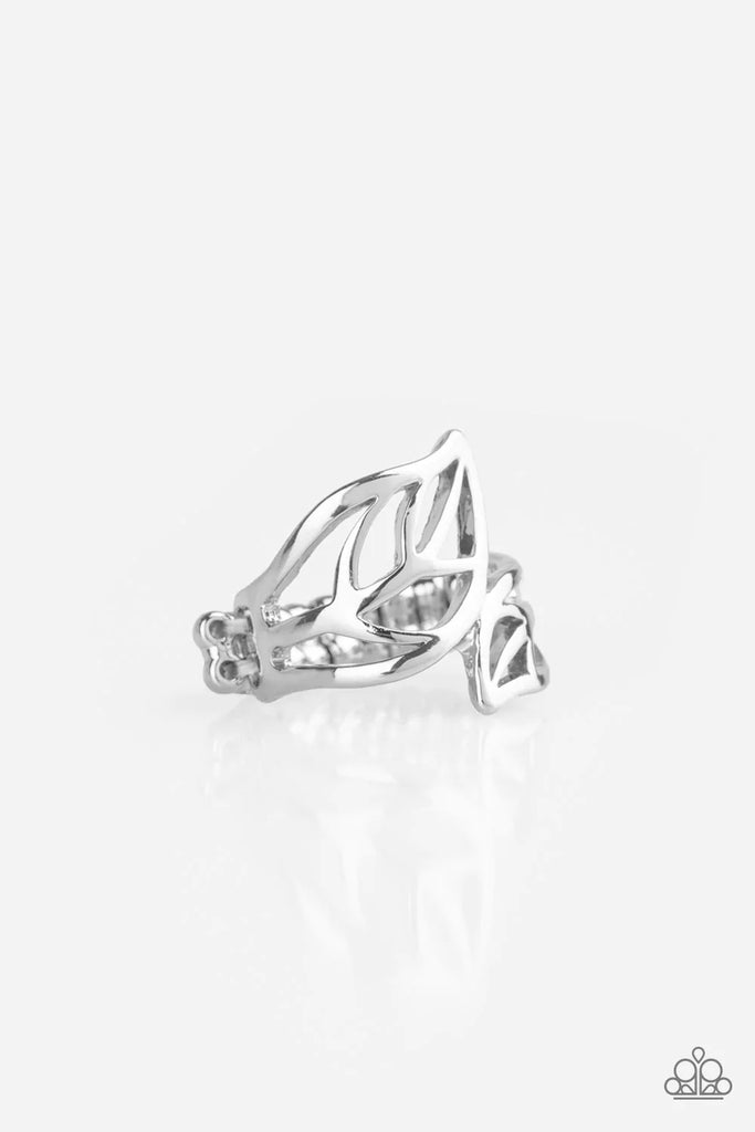LEAF It All Behind - Silver Ring-Paparazzi