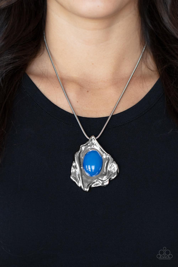 Amazon Amulet - Blue Necklace-Paparazzi