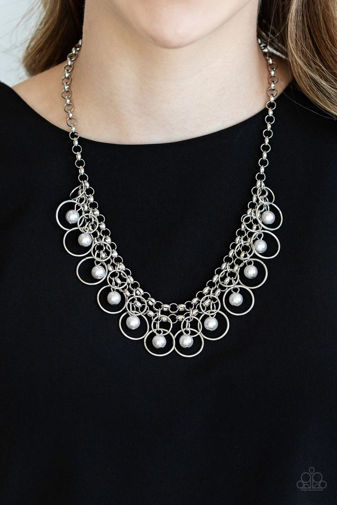 Party Time - Silver Necklace-Paparazzi