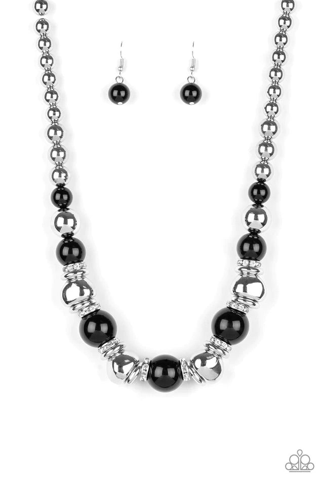 Hollywood HAUTE Spot - Black Necklace-Paparazzi - The Sassy Sparkle