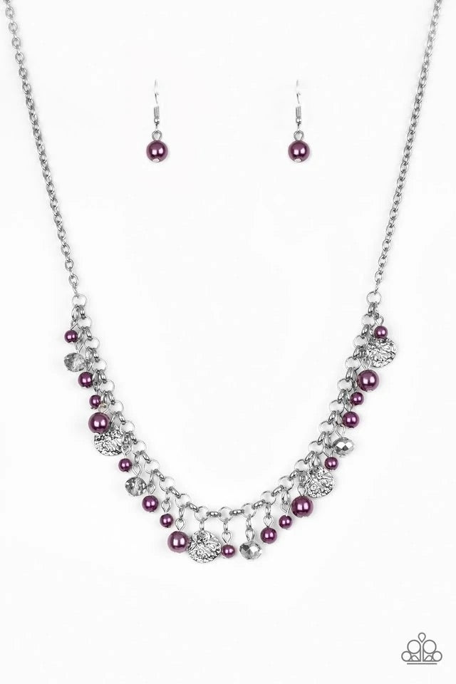 Coastal Cache - Purple Necklace-Paparazzi - The Sassy Sparkle