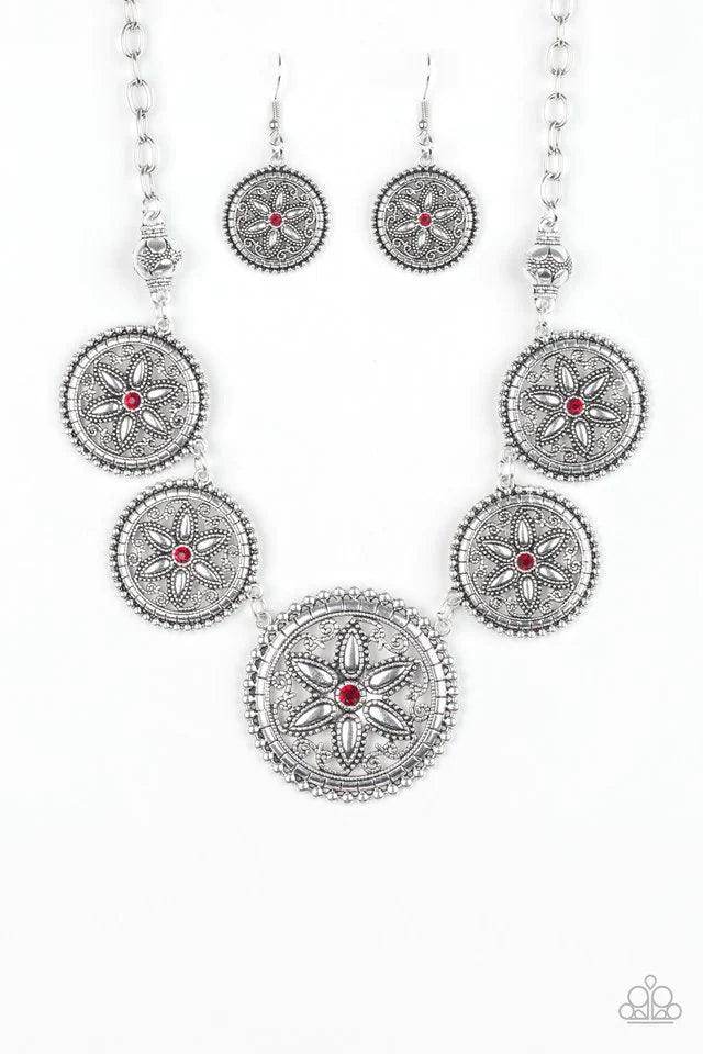 Written In The STAR LILIES - Red Necklace-Paparazzi
