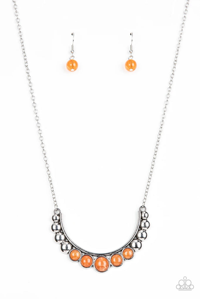 Horseshoe Bend - Orange Necklace-Paparazzi - The Sassy Sparkle