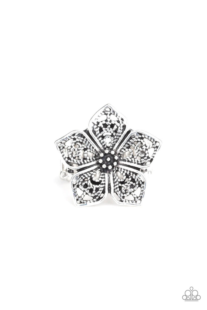 Full Bloom Fancy - Silver Ring-Paparazzi - The Sassy Sparkle