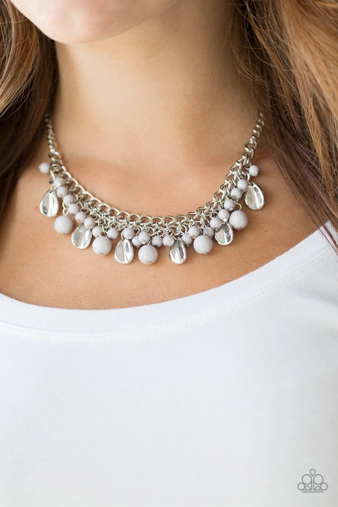 Summer Showdown - Silver Necklace-Paparazzi