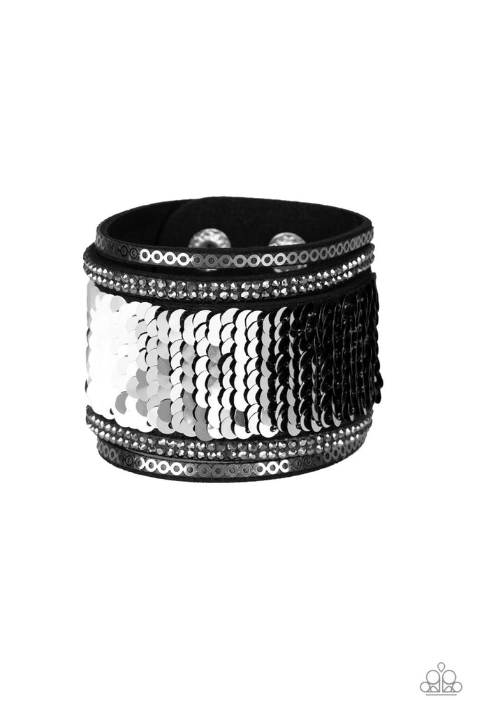 Heads Or MERMAID Tails - Black Urban Bracelet-Paparazzi - The Sassy Sparkle