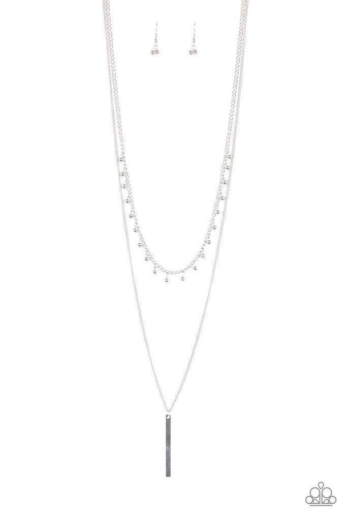 Keep Your Eye On The Pendulum - Silver Necklace-Paparazzi