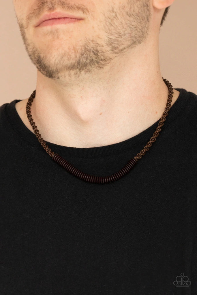 Plainly Primal - Brown Urban Necklace-Paparazzi