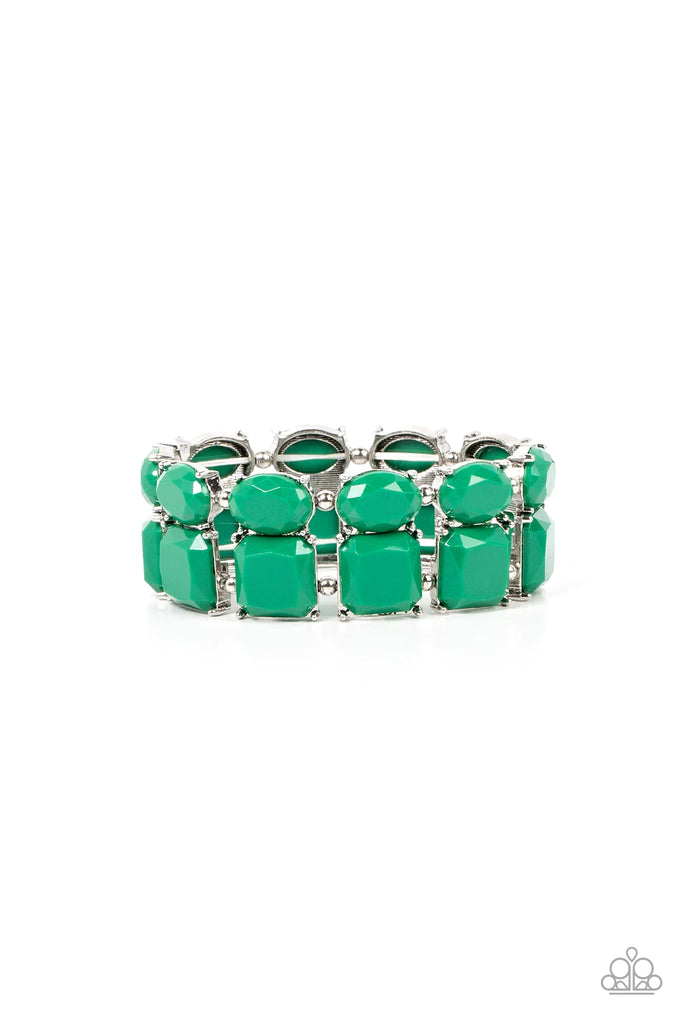 Don’t Forget Your Toga - Green Bracelet-Paparazzi - The Sassy Sparkle