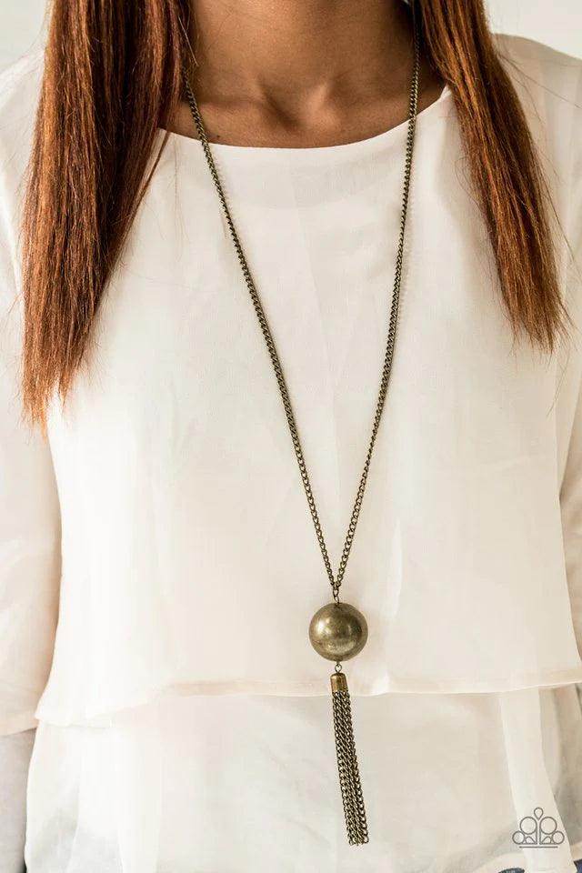 Big Baller - Brass Necklace-Paparazzi