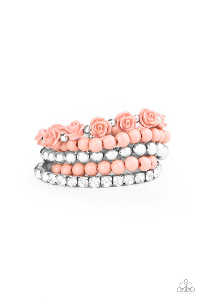 Rose Garden Grandeur-Pink Bracelet - The Sassy Sparkle