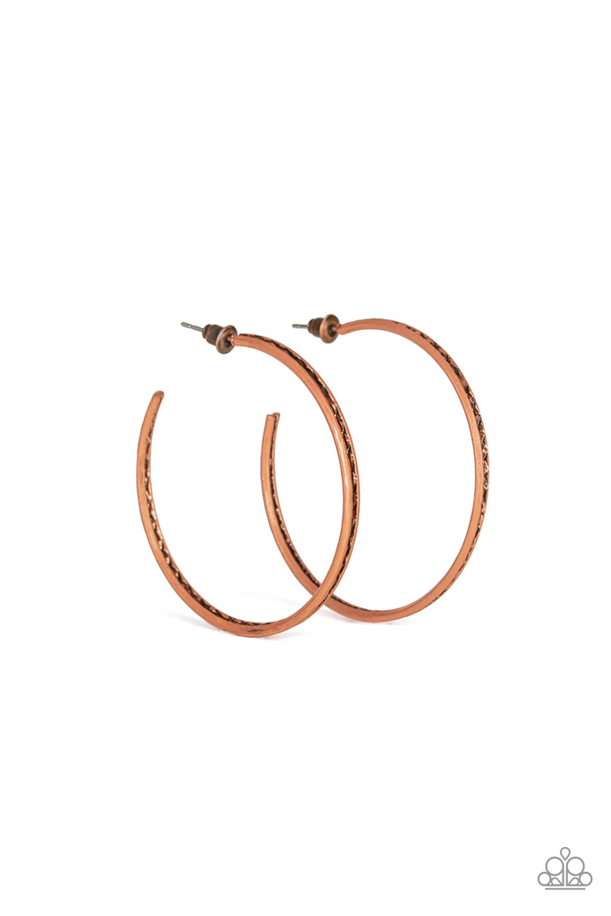Texture Tempo-copper-Paparazzi Earring - The Sassy Sparkle