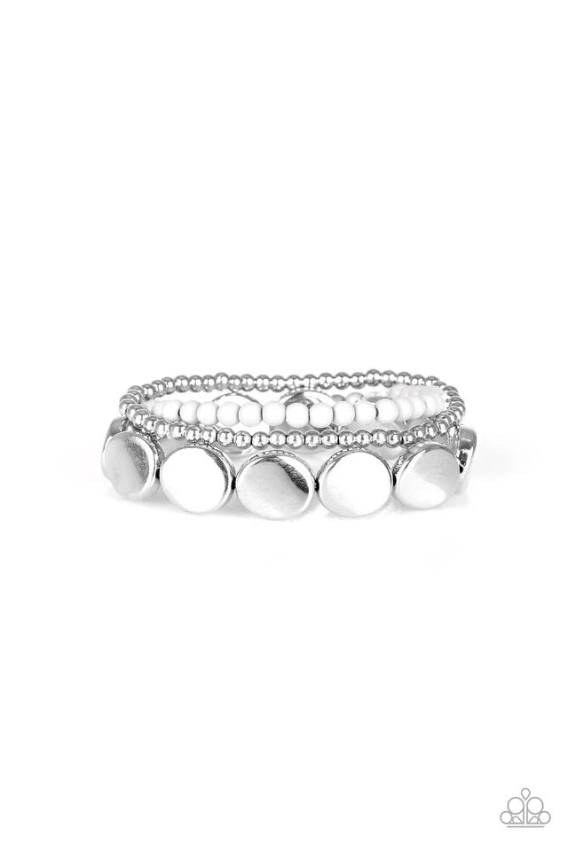 Beyond The Basics - Silver Bracelet-Paparazzi