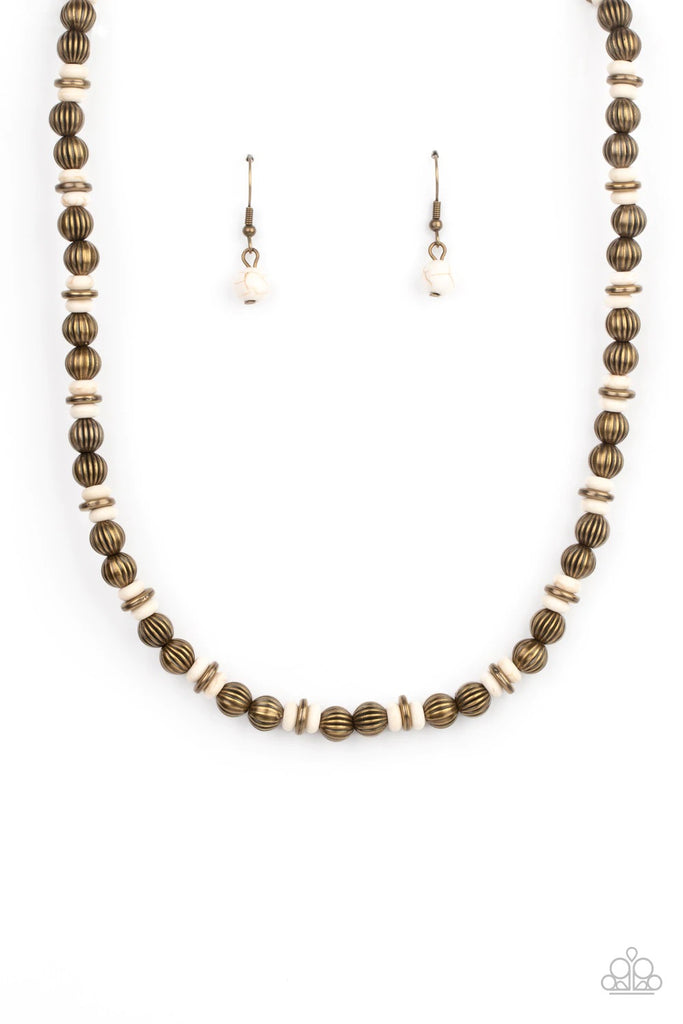 ZEN You Least Expect It - Brass Stone Necklace-Paparazzi - The Sassy Sparkle