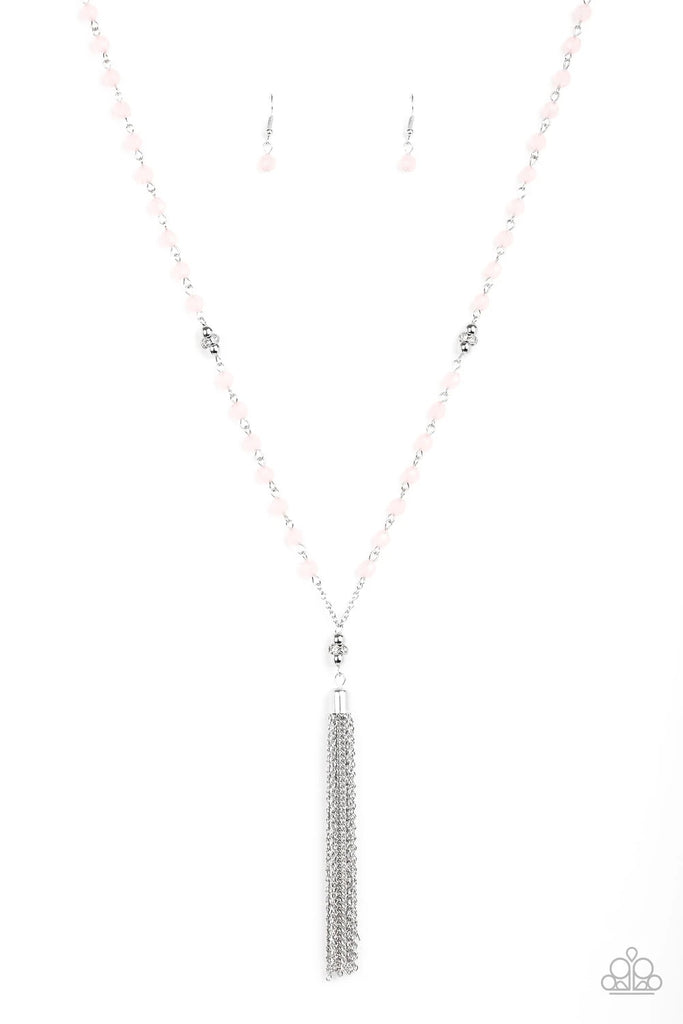 Tassel Takeover - Pink Tassel Necklace-Paparazzi - The Sassy Sparkle