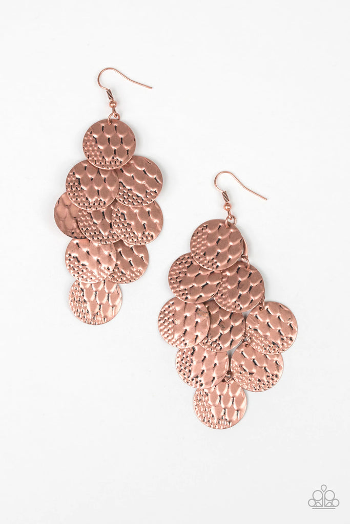 The Party Animal - Copper Earring-Paparazzi