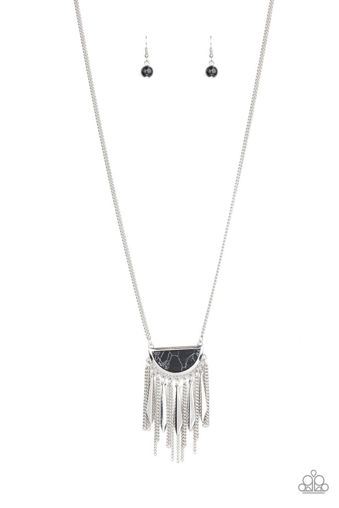 Desert Hustle - Black Stone Necklace-Paparazzi