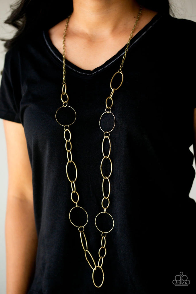 Perfect MISMATCH - Brass Necklace-Paparazzi