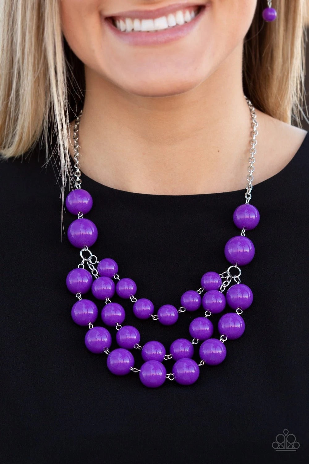 Crystal Charm Purple Necklace - Paparazzi Accessories – Bella Fashion  Accessories LLC