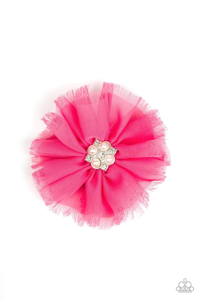 Flowering Fringe - Pink Starlet Shimmer Hair Clip-Paparazzi - The Sassy Sparkle