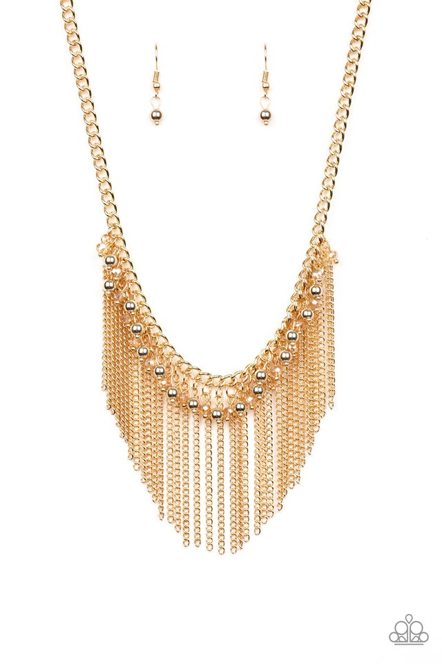 Divinely Diva - Gold Necklace-Paparazzi - The Sassy Sparkle