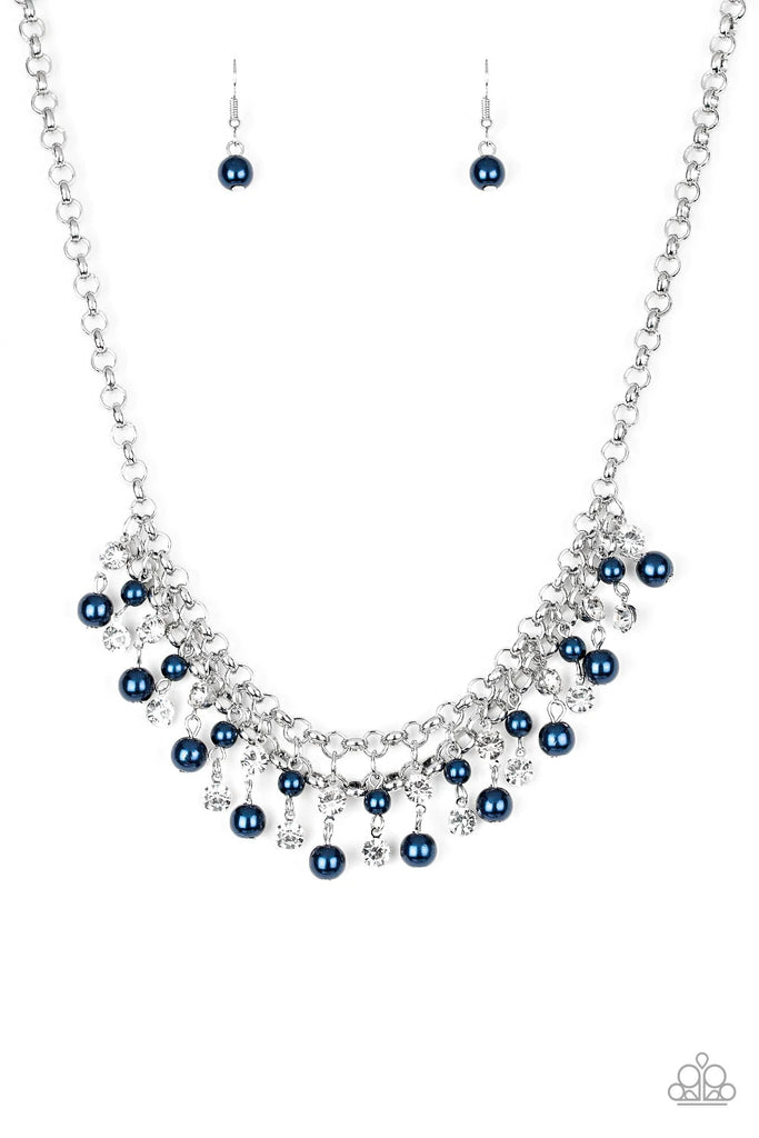 You May Kiss The Bride - Blue Pearl Necklace-Paparazzi - The Sassy Sparkle