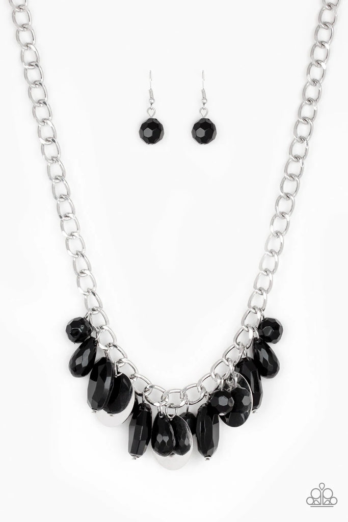 Treasure Shore - Black Necklace-Paparazzi - The Sassy Sparkle