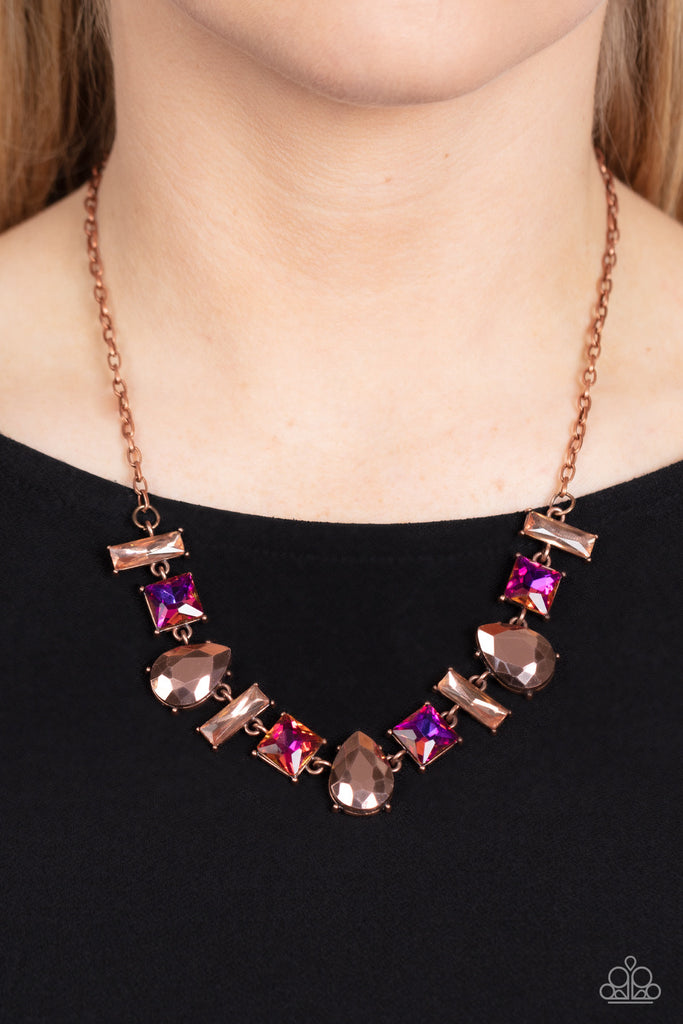 Interstellar Ice- Copper Paparazzi Necklace - The Sassy Sparkle