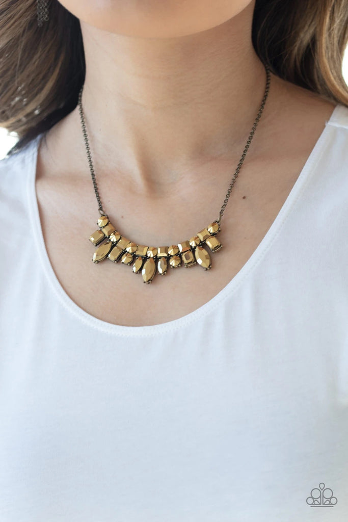 Wish Upon a ROCK STAR - Brass Necklace-Paparazzi