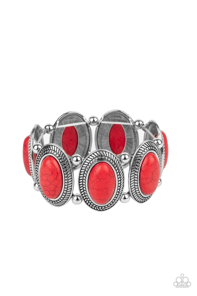 Until The Cows Come HOMESTEAD - Red Stone Bracelet-Paparazzi