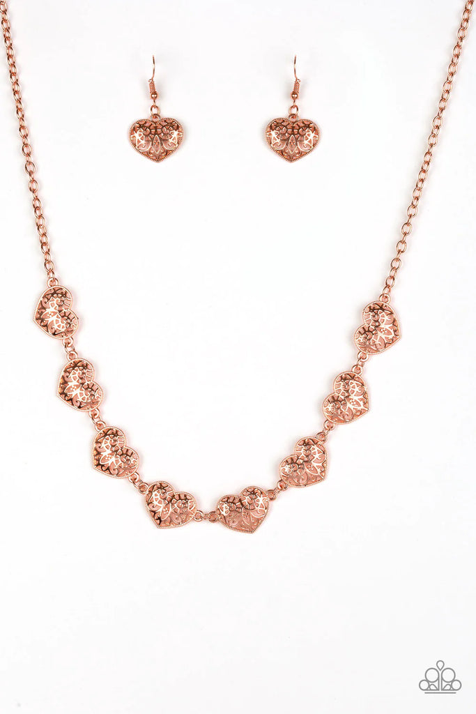 Easy To Adore - Copper Necklace-Paparazzi - The Sassy Sparkle