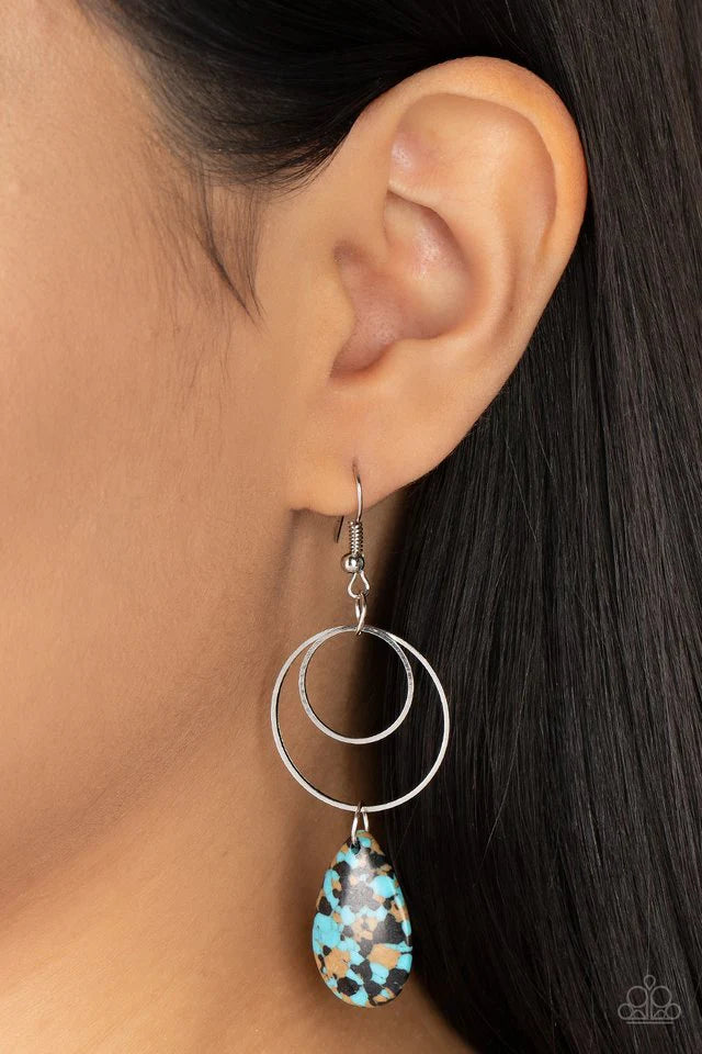 Terrazzo Tempo - Multi Stone Earring-Paparazzi - The Sassy Sparkle